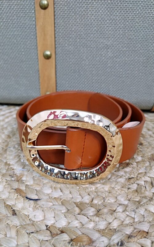 Cinturón Hebilla Golden Marrón