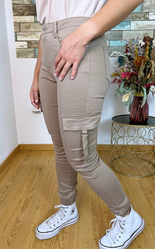 Pantalon Cargo Beige