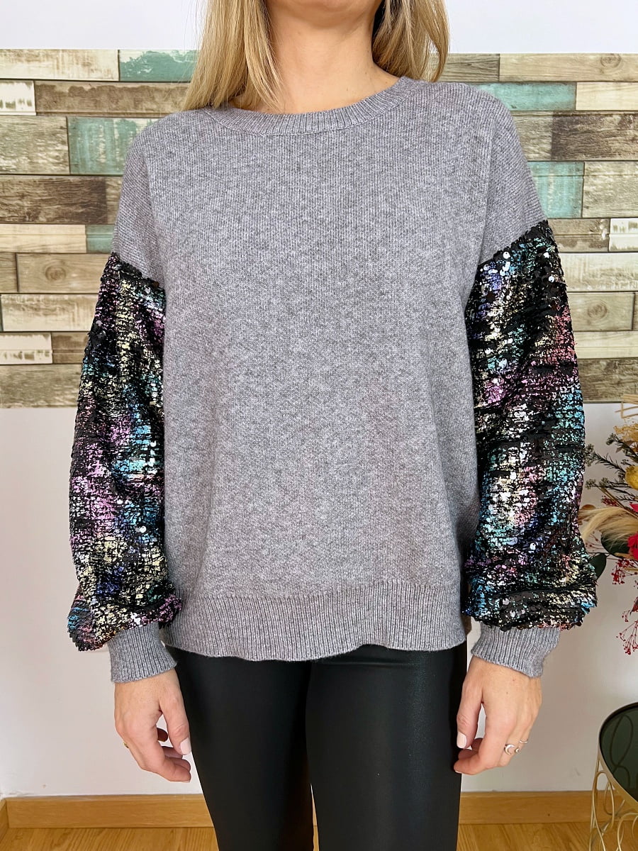 Jersey Lentejuelas Gris