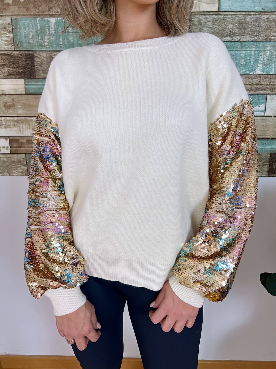 Jersey Lentejuelas Blanco
